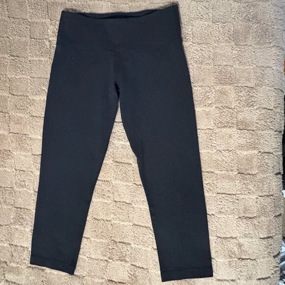 Lot of 2 Lululemon Power Y Tank Yoga Top Wunder Under Crop Leggings Yoga Black 4 - Picture 9 of 14